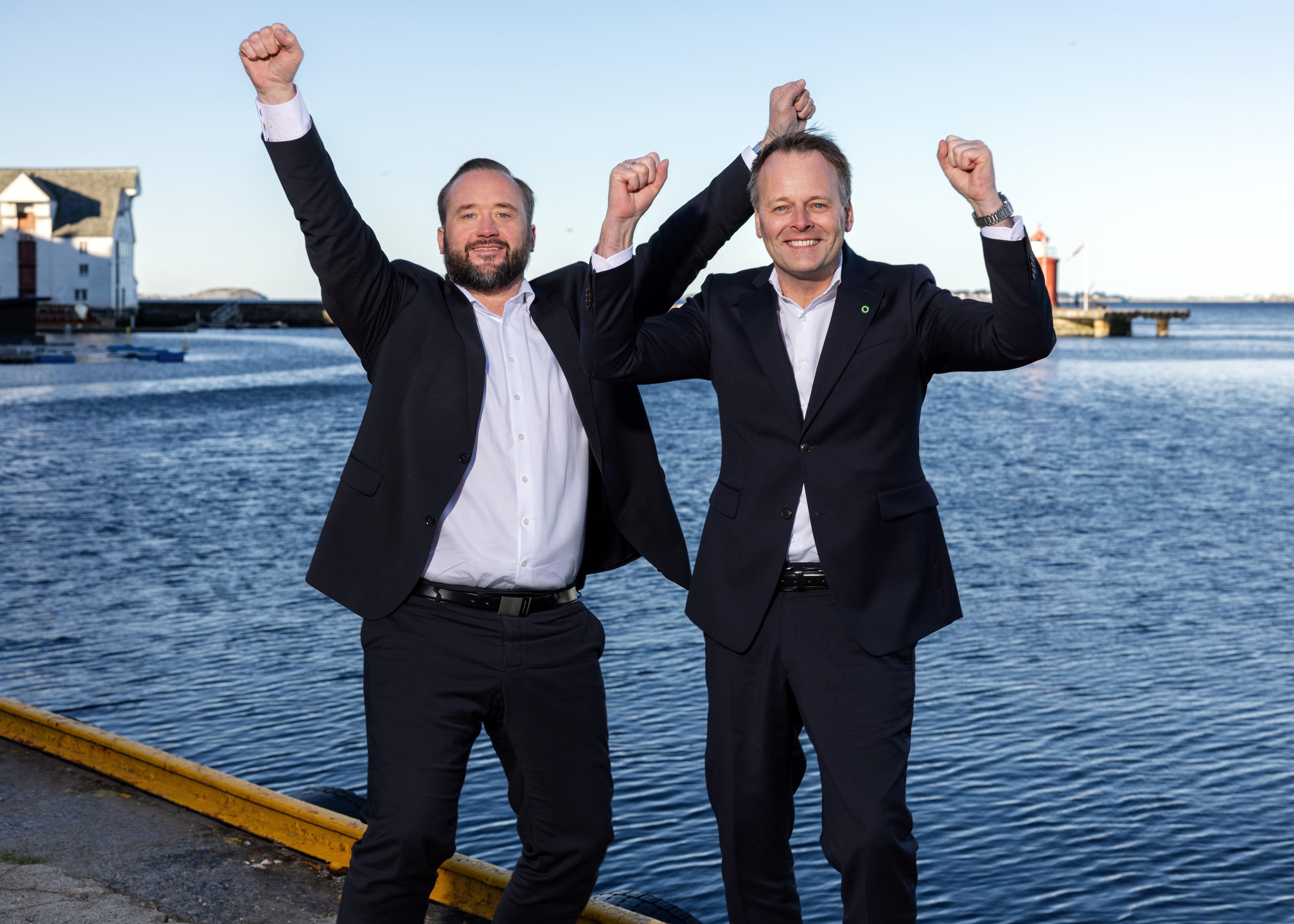 Jens Berge, CEO in Norwegian Hydrogen, and Thor Magnus Rovik,  Country Manager of Fortescue Norway. Photo: Kristin Støylen