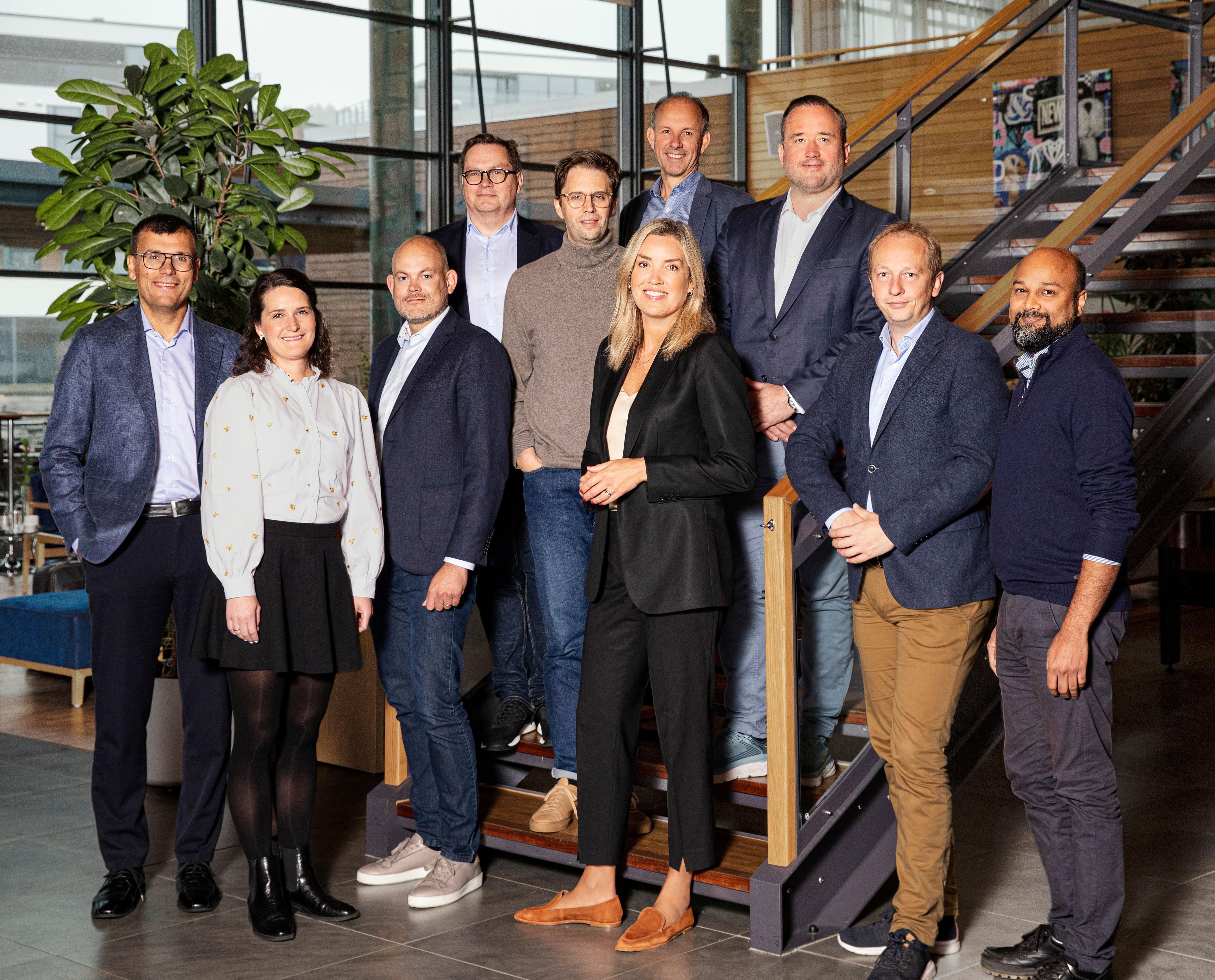 Team Norwegian Hydrogen, from left: Kåre Nerem, Helene Istad Paulsberg, Øystein Tørlen, Thorstein Jenssen, Andreas Wenaas Østigård, Trond Jensen, Marielle Furnes Mannseth, Jens Berge, Per Øyvind Voie and Dr. Kaushik Jayasayee