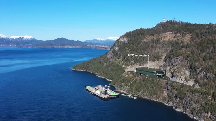 Illustration of compression plant