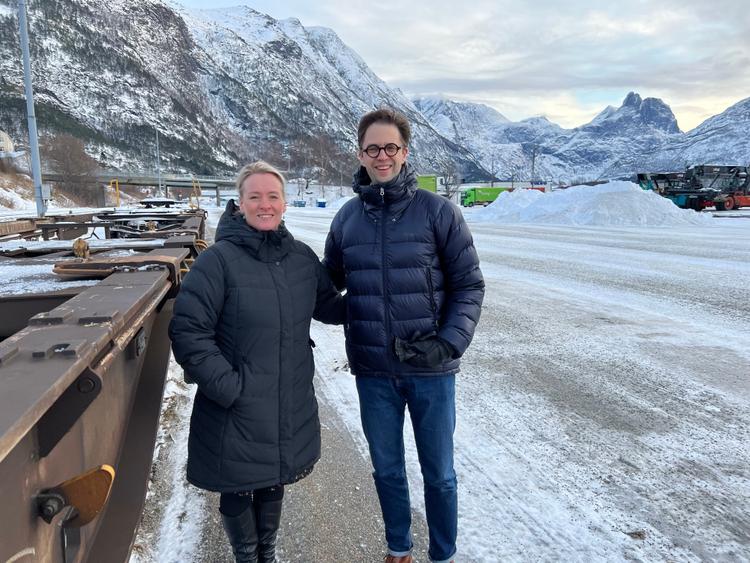 Yvonne Wold, the mayor of Rauma and Andreas W. Østigård, Project Manager.